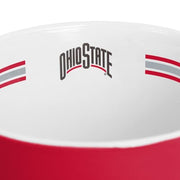 Logo Brands NCAA Ohio State Buckeyes 15oz Stripe Mug - Team Logo, Inside Print, Standard Handle, Microwave & Dishwasher Safe