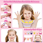 99 Pcs Kids Makeup Kit for Girls, Princess Toys Real Washable Cosmetics Set | Mirror, Hair Ties, Nails, Rings, Earrings, Necklace, Perfect for 3 4 5 6 7 8 Year Old Girls Birthday