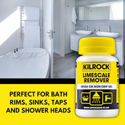 Kilrock Limescale Remover Brush On Non-Drip Gel 2 x 160ml - Brush Applicator in Cap - Dissolves Hard Water Stains and Heavy Build-ups - Perfect for Bath Rims, Sinks, Taps and Shower Heads