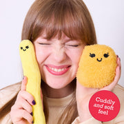 Emotional Support Chicken Nuggets, Cuddly Stuffed Animals by Relatable | Squishy Toys and Halloween Plushies, Gift Ideas for All Ages, Includes 5 Plushies with Basket