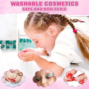 99 Pcs Kids Makeup Kit for Girls, Princess Toys Real Washable Cosmetics Set | Mirror, Hair Ties, Nails, Rings, Earrings, Necklace, Perfect for 3 4 5 6 7 8 Year Old Girls Birthday