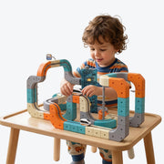 Train Sets, DIY Modular Cube Track Set, Auto Elevator & Track Switch | chain track, 3D Multi-Level Track System, STEM Educational & Problem-Solving, For kids 3 and up