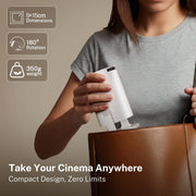 [2026 Upgraded] Mini Projector 4K Supported, Built-in App, Android TV OS X1 | Projector with WiFi 6 and Bluetooth 5.4, Phone Remote Control, Short Throw, Auto Keystone and 180° Rotatable for Home Outdoor