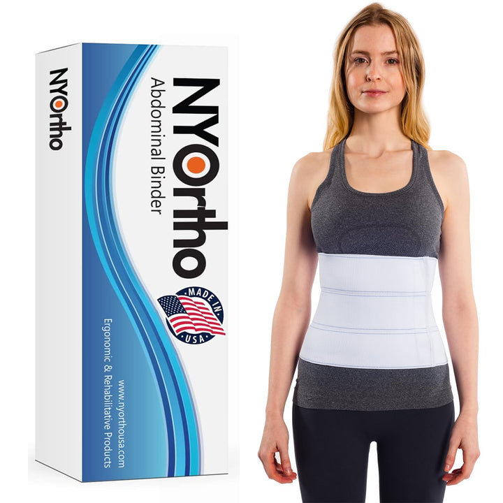 NYOrtho Abdominal Binder Lower Waist Support Belt - Compression Wrap for Men and Women MADE IN USA