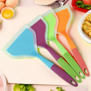 10 Inch Silicone Spatula for Cooking Cooking Flipping Spatula One-Piece for Scraping, Mixing Kitchen Utensils (Orange)