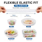100PCS Reusable Elastic Silicone Food Wrap Storage Covers - Airtight Fresh-Keeping Seal for Bowl, Plate, Fruit, and Kitchen Use - Easy to Clean