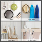 10 Pack Adhesive Wall Hooks for Hanging Heavy Duty Towel Coat Hooks Waterproof Transparent Hook for Bathroom Shower Kitchen Keys Door Outdoor Home Improvement Utility Hook