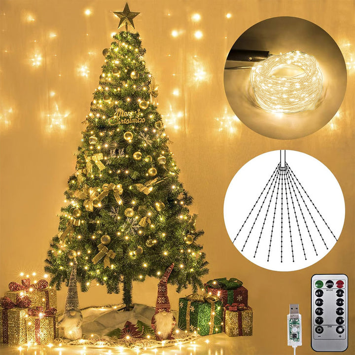 🎅🔥8 Modes 100-600 Christmas LED Firefly Twinkle String Lights
