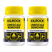 Kilrock Limescale Remover Brush On Non-Drip Gel 2 x 160ml - Brush Applicator in Cap - Dissolves Hard Water Stains and Heavy Build-ups - Perfect for Bath Rims, Sinks, Taps and Shower Heads