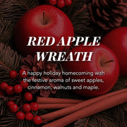 Yankee Candle Scented Candle | Red Apple Wreath Large Jar Candle | Long Burning Candles: up to 150 Hours