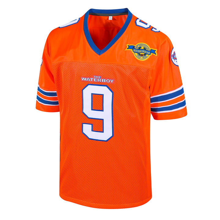 Atonmore Bobby Boucher #9 The Waterboy Adam Sandler Movie Football Jersey | Adam Sandler Movie Mud Dogs Bourbon Bowl,90S Clothing for Party