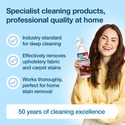 HG Stain Remover, Extra Strong Spray with Active Oxygen, 500ml | Extra-strong stain remover for carpets & upholstery furniture; tackles tough stains like wine & coffee on compatible fabrics