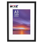 A3 Frame Wooden Photo Frame Picture Frames 11.7x16.5 Inch (29.7x42 cm) with Plexiglass for Wall Mount, Acrylic (Non-Glass) A3 Black Poster Frame with Mount for A3/A4 Print Certificate