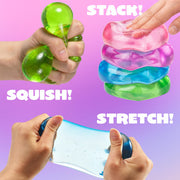 JOYIN 4 Pack Stress Cube, 2'' High Density Ice Cube Fidget Toy, Stress Relief with Slow Rising Sensory Squishy Toys for Kids Adults, Birthday Gifts, Party Favors, Halloween, Classroom Prizes