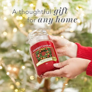 Yankee Candle Scented Candle | Red Apple Wreath Large Jar Candle | Long Burning Candles: up to 150 Hours