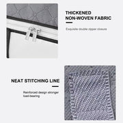 3-Pack Heavy-Duty Storage Bags with Zipper | Waterproof Moving & Travel Storage Organizers | Foldable Reinforced Handles for Clothes, Bedding,Blankets | Space-Saving,Vertical Style,Grey