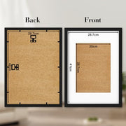 A3 Frame Wooden Photo Frame Picture Frames 11.7x16.5 Inch (29.7x42 cm) with Plexiglass for Wall Mount, Acrylic (Non-Glass) A3 Black Poster Frame with Mount for A3/A4 Print Certificate