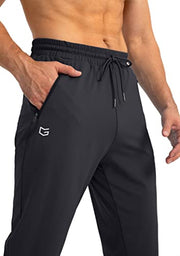 G Gradual Men's Sweatpants with 3 Zipper Pockets Tapered Joggers for Men | 4-Way Stretch, Comfortable, Athletic Pants for Workout, Jogging, Running