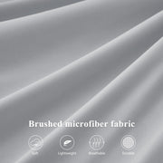 Aisbo King Size Fitted Sheet Deep 40cm Pocket, Grey 150x200cm OEKO-TEX® | Soft Breathable Brushed Microfiber Fitted Sheet. All-Round Elastic Deep Pockets. Machine Washable,Fade Resistant,Easy Care
