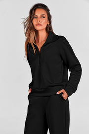 PRETTYGARDEN Women's 2 Piece Matching Lounge Set Sweatsuits | Zip Up Sweatshirt, Long Sleeve Pullover Tops, Elastic Waist Drawstring, Wide Leg Pants Pocket, Fall Tracksuit, Spring Outfits