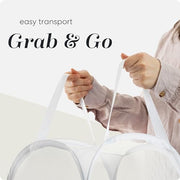 Handy Laundry Pop Up Laundry Hamper 71L Sturdy Collapsible Mesh (White) | Breathable Foldable Laundry Basket with Reinforced Handles, Side Pocket, Wide Opening for Dorm, Travel, Bedroom