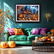500 Piece Halloween Puzzles for Adults, Spooky Haunted House Jigsaw Puzzle with Jack-o-Lanterns, Bats and Skulls, Fall Puzzle for Halloween Birthday Party Games Family