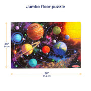 Melissa & Doug Solar System Jumbo Floor Puzzle 48-Piece Space Toy | 48 Large Pieces, 3x2 Feet, Space Scene with Planet Guide, Solar System Floor Puzzle Play, Preschool Toys for Kids, Ages 3+