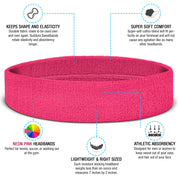 Suddora Sweatbands Set, Moisture Wicking 2 Wristbands and 1 Headband, Breathable Terry Cloth Athletic Bands for Basketball, Tennis, Yoga, Gym, Sweat Bands for Costumes and Cosplay