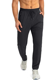 G Gradual Men's Sweatpants with 3 Zipper Pockets Tapered Joggers for Men | 4-Way Stretch, Comfortable, Athletic Pants for Workout, Jogging, Running