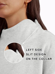 Trendy Queen Womens Mock Neck Sweatshirts Oversized Pullover Fall Outfits | Fall Fashion Clothes 2026,Airport Travel Outfits,Long Sleeve Tops,Trending Soft Fleece,Casual Work Hiking Lounge Clothing