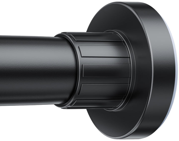 Ausemku Shower Curtain Rod 32-80 Inch Adjustable - Heavy Duty No drill Spring Tension Shower Rod, Non-Slip Rustproof Telescopic Rod for Bathroom, Black