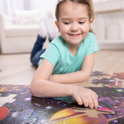Melissa & Doug Solar System Jumbo Floor Puzzle 48-Piece Space Toy | 48 Large Pieces, 3x2 Feet, Space Scene with Planet Guide, Solar System Floor Puzzle Play, Preschool Toys for Kids, Ages 3+