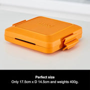 Morphy Richards Mico Microwave Toastie Sandwich Maker and Grill, Silicone Microwaveable Cookware, Non-stick Coating, Heatwave Technology, Compact, Dishwasher Safe, Quick/Easy Cooking, Orange, 511644