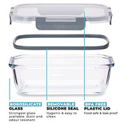 Igluu Meal Prep Glass Containers with Lids (10 Pack) – 370 & 1050ml | Airtight & BPA-Free – Oven, Air Fryer, Microwave, Freezer and Dishwasher Safe – Durable Borosilicate Glass