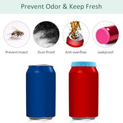 6 Pack Silicone Soda Can Lids – Reusable Can Covers for Soda, Beer, and Beverages – BPA-Free, Fits Standard Cans – Perfect for Juice, Coke, and More