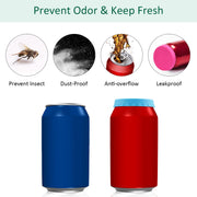 6 Pack Silicone Soda Can Lids – Reusable Can Covers for Soda, Beer, and Beverages – BPA-Free, Fits Standard Cans – Perfect for Juice, Coke, and More