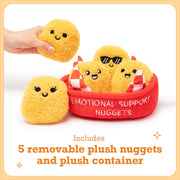 Emotional Support Chicken Nuggets, Cuddly Stuffed Animals by Relatable | Squishy Toys and Halloween Plushies, Gift Ideas for All Ages, Includes 5 Plushies with Basket