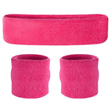 Suddora Sweatbands Set, Moisture Wicking 2 Wristbands and 1 Headband, Breathable Terry Cloth Athletic Bands for Basketball, Tennis, Yoga, Gym, Sweat Bands for Costumes and Cosplay