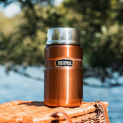 Thermos Stainless King Copper Food Flask (710ml) 14h Hot | 24h Cold | Thermal vacuum insulated stainless steel metal hot food container with lid for soup, meal prep, work packed lunch, camping