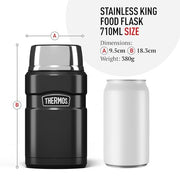 Thermos Stainless King Copper Food Flask (710ml) 14h Hot | 24h Cold | Thermal vacuum insulated stainless steel metal hot food container with lid for soup, meal prep, work packed lunch, camping