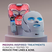 Shark CryoGlow LED Face Mask, Red Light Therapy, Under-Eye Cooling, FW312 | Red, Blue & Deep Infrared Light, Skincare Device for Fine Lines & Acne, Clinically Tested & FDA-Cleared, 4 Modes, Blue Frost​