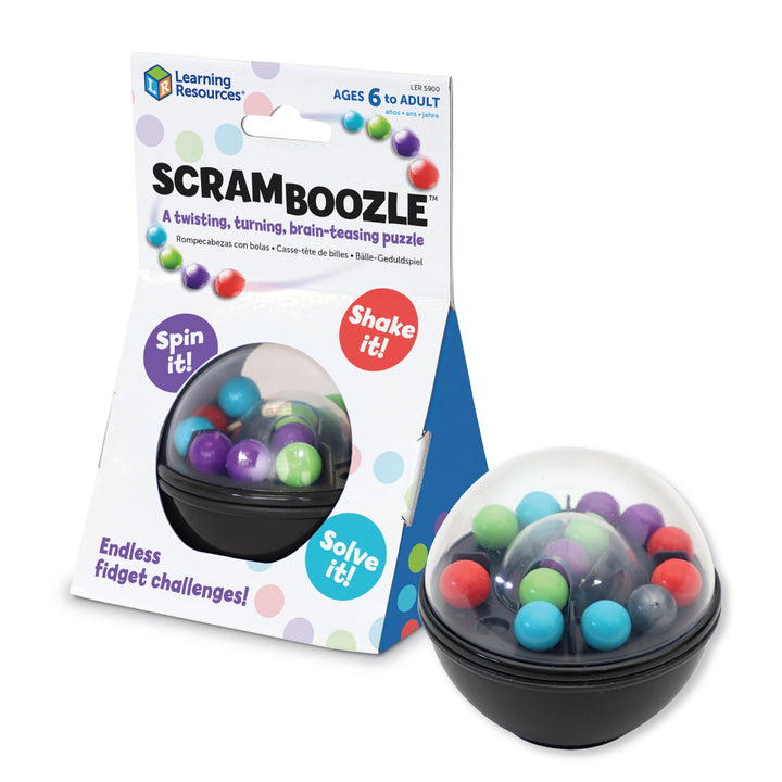 Learning Resources Scramboozle Puzzle Ball | 3D Brain Teaser Puzzles for Kids and Adults, Puzzles for Teens, Problem Solving Puzzle Games, Travel Games, Fidget Toys