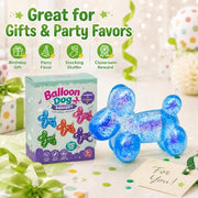 Tibberly Balloon Dog Squishy Toy, Glitter Sensory Fidget Toy | Soft & Squeezable, Sparkling Glitter, Cute Balloon Dog Design, Sensory Fidget Fun, Party Favor, Birthday Gift