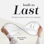 Handy Laundry Pop Up Laundry Hamper 71L Sturdy Collapsible Mesh (White) | Breathable Foldable Laundry Basket with Reinforced Handles, Side Pocket, Wide Opening for Dorm, Travel, Bedroom