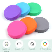 6 Pack Silicone Soda Can Lids – Reusable Can Covers for Soda, Beer, and Beverages – BPA-Free, Fits Standard Cans – Perfect for Juice, Coke, and More