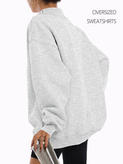 Trendy Queen Womens Mock Neck Sweatshirts Oversized Pullover Fall Outfits | Fall Fashion Clothes 2026,Airport Travel Outfits,Long Sleeve Tops,Trending Soft Fleece,Casual Work Hiking Lounge Clothing