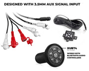 NVX MVPA4 600W Total RMS 4-Channel Bridgeable Marine-V Series Micro Class D Compact Marine/Powersports/Motorcycle Amplifier | IPX67 Waterproof Rating