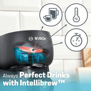 Tassimo by Bosch, Finesse Classic Friendly, Pod Coffee Machine, TAS1620GB | Compatible with 50 Different Beverages, INTELLIBREW technology, 0.7 Litres, Black