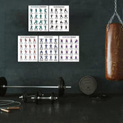 5-Pack Tai Chi Exercise Poster Set – Balance & Mobility Workout Chart, Seated Chair Tai Chi & Walking Guide, Home Gym Wall Decor Instructional Prints (8x10 Inch)