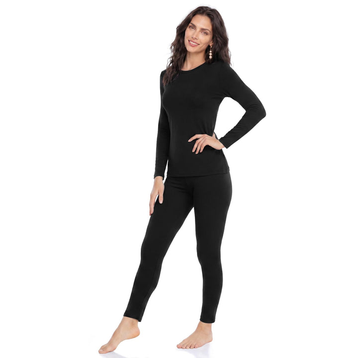 Thermal Underwear for Women Long Johns Set Fleece Lined Winter Cold Weather